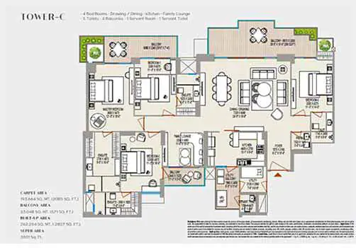 4BHK Flats Noida Sector 121